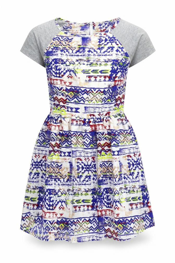Atmosphere Womens Multicoloured Geometric  Fit & Flare  Size 8