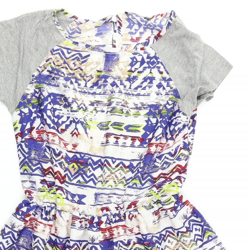 Atmosphere Womens Multicoloured Geometric  Fit & Flare  Size 8
