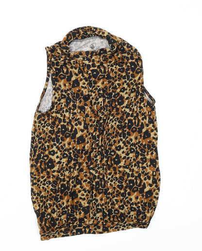Additional front view of Next women’s multicoloured animal print basic tank, size UK 6