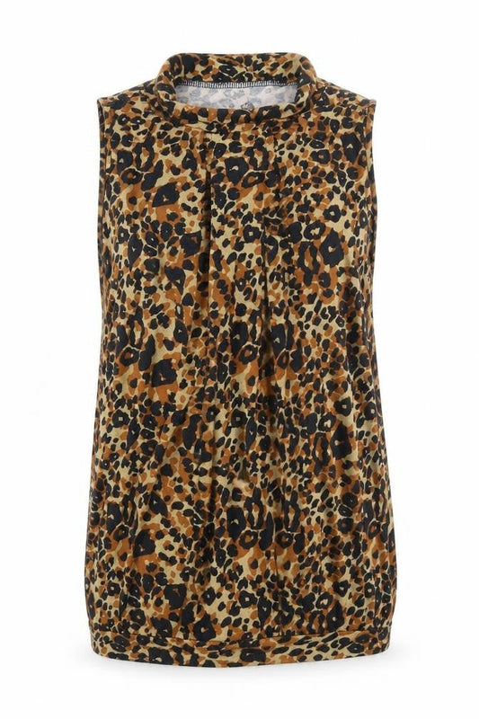 Front view of Next women’s multicoloured animal print basic tank, size UK 6