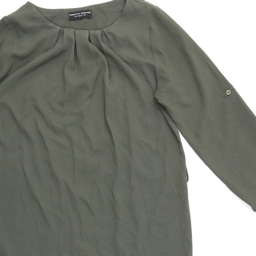 Dorothy Perkins Womens Green   Basic Blouse Size 10