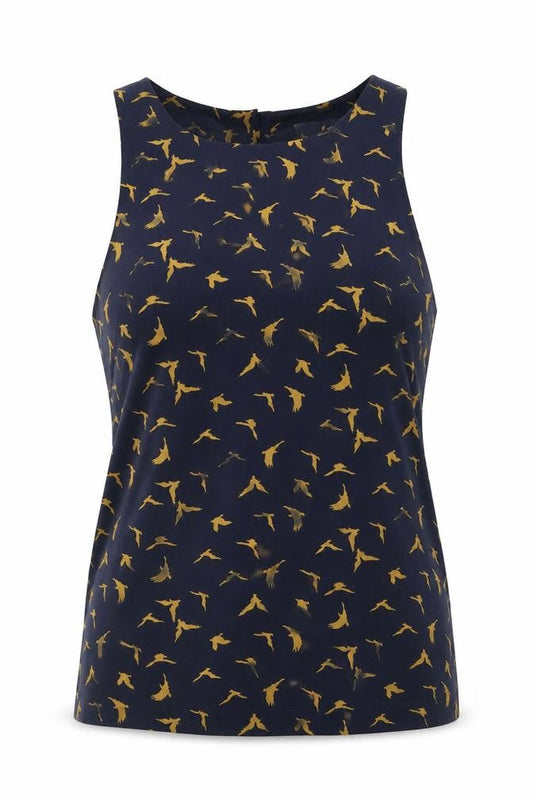 Glamorous Womens Blue Polka Dot  Camisole T-Shirt Size 10