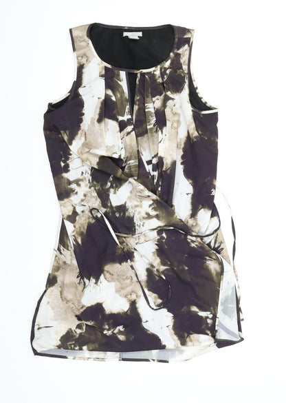 Additional front view of H&M women’s multicoloured animal print basic tank, size UK 6