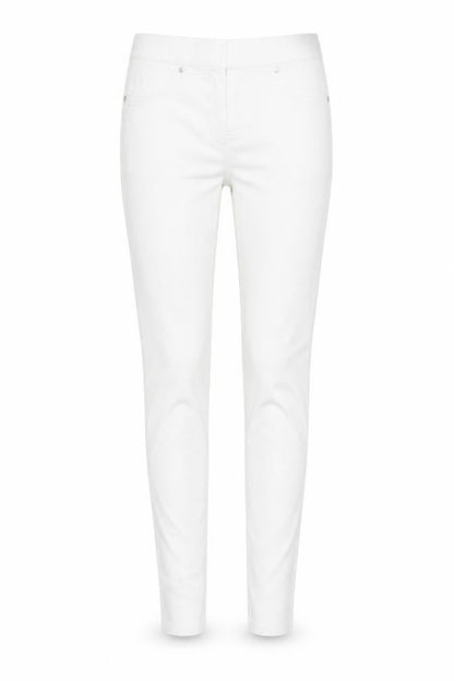 Front view of Denim & Co. women’s white jegging jeans, size UK 8