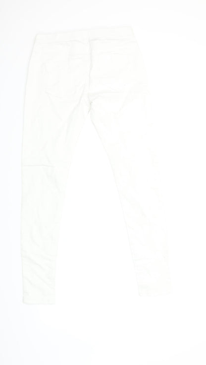 Back view of Denim & Co. women’s white jegging jeans, size UK 8