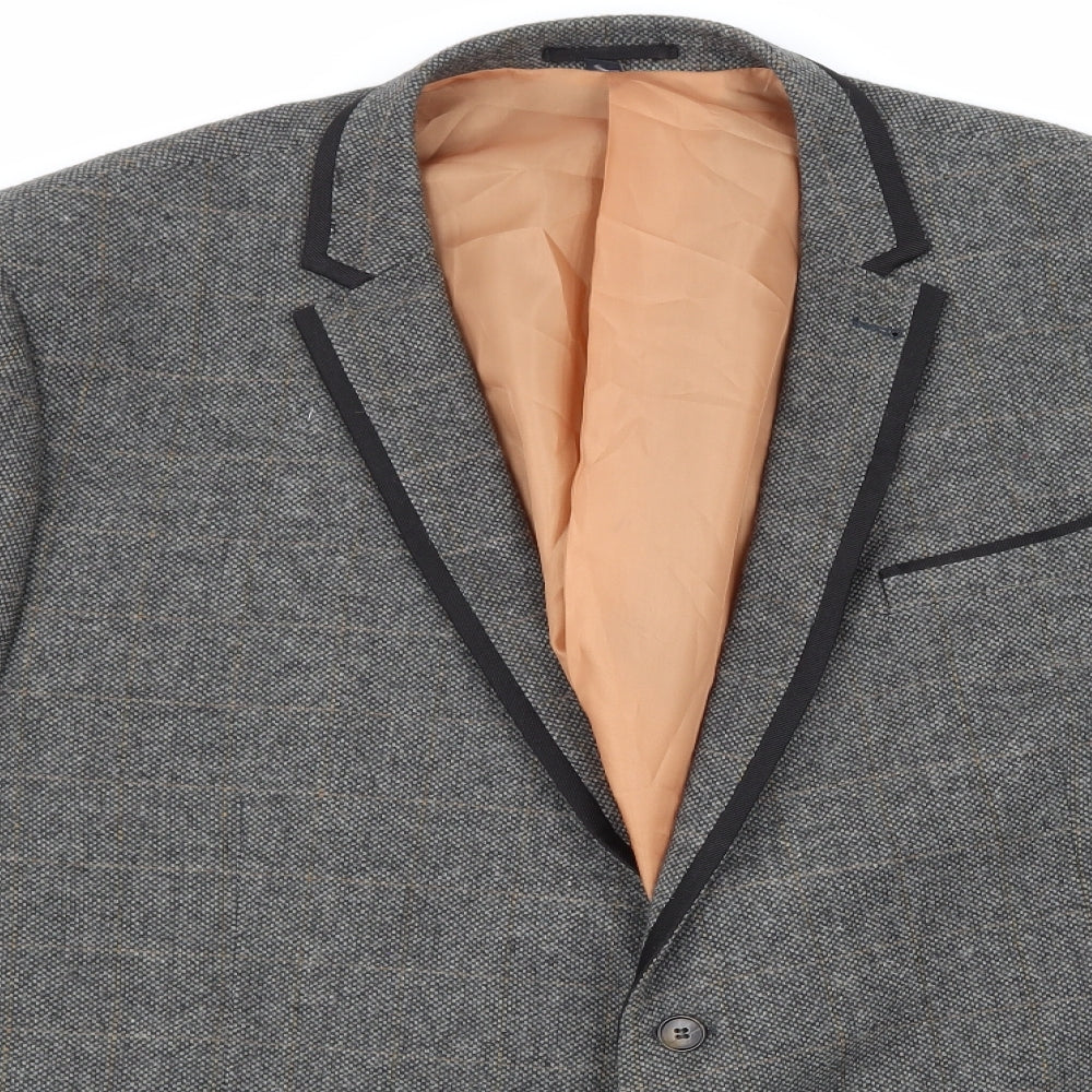 Preworn Mens Beige Check  Jacket Suit Jacket