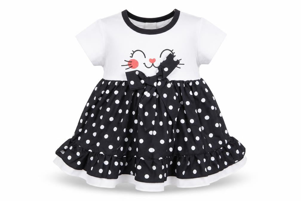Preworn Girls Multicoloured Polka Dot  T-Shirt Dress  Size 6-9 Months
