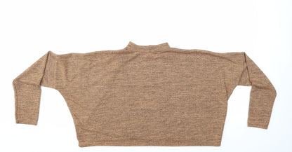 Back view of I SAW IT FIRST women’s brown jumper, size UK 10