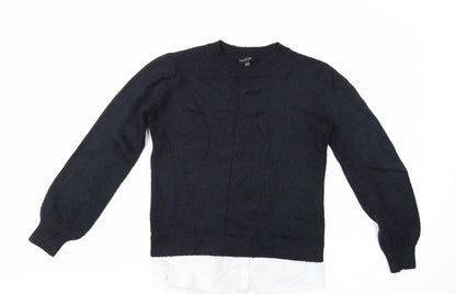 Front view of Dorothy Perkins women’s black jumper, size UK 8