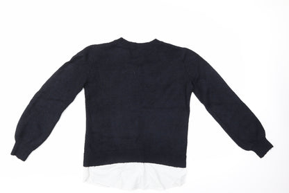 Back view of Dorothy Perkins women’s black jumper, size UK 8