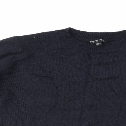 Close-up detail of Dorothy Perkins women’s black jumper, size UK 8