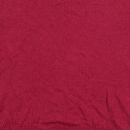 Brand and care label for Marks & Spencer women’s purple jumper, size UK 12