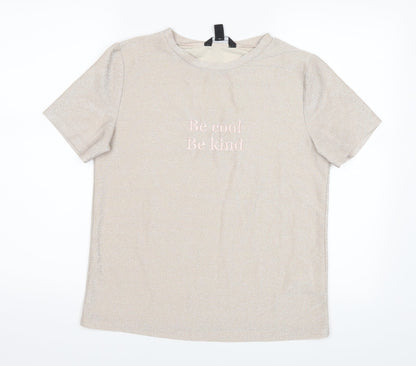 Additional front view of New Look women’s silver basic polo, size UK 12