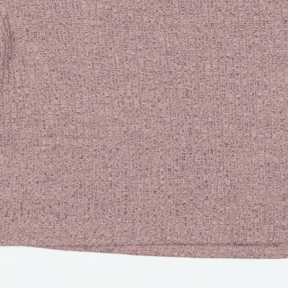 Brand and care label for New Look girls’ pink basic t-shirt, size 10, years