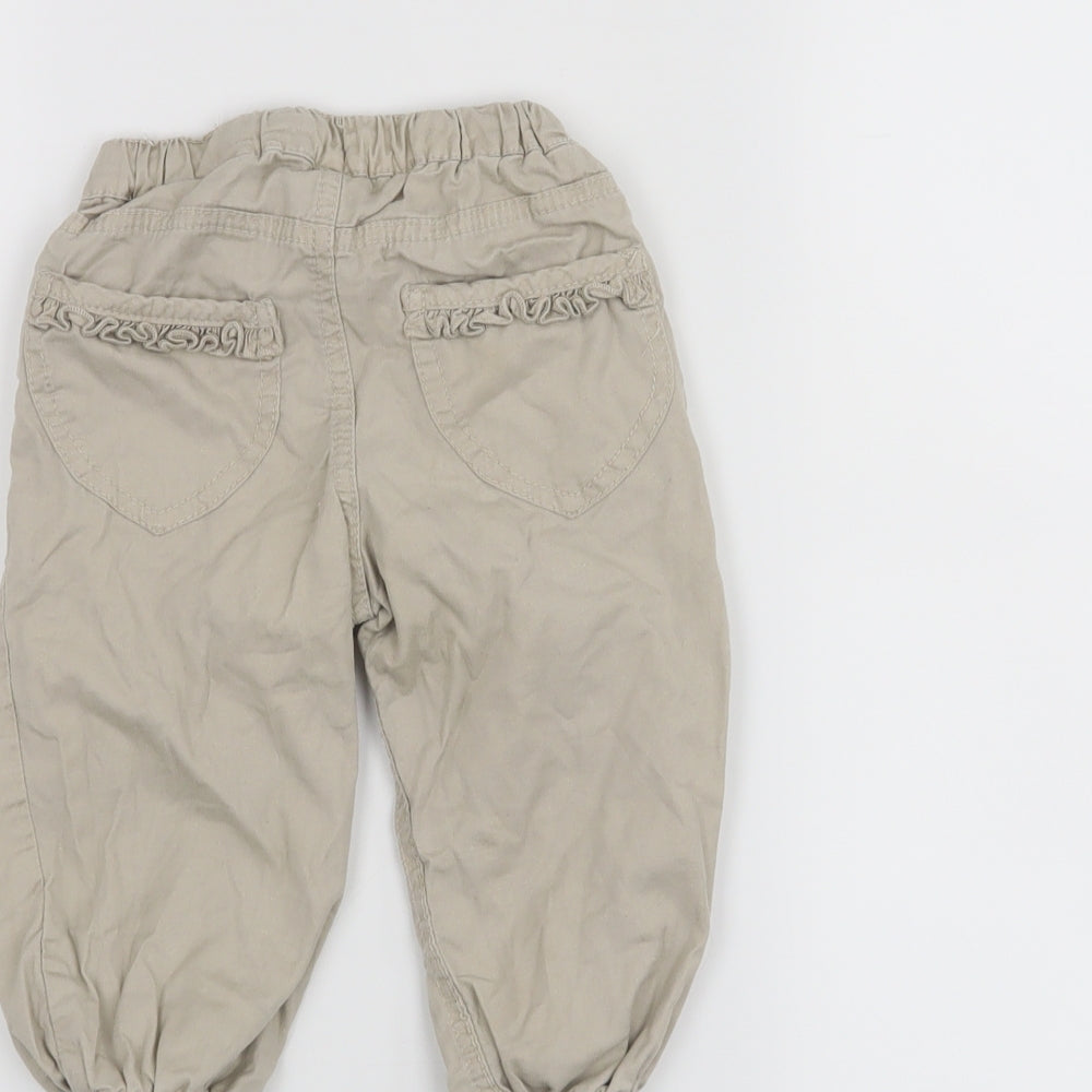 H&M Girls Beige   Cropped Trousers Size 12 Months