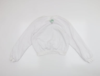 Back view of H&M women’s white jumper, size S