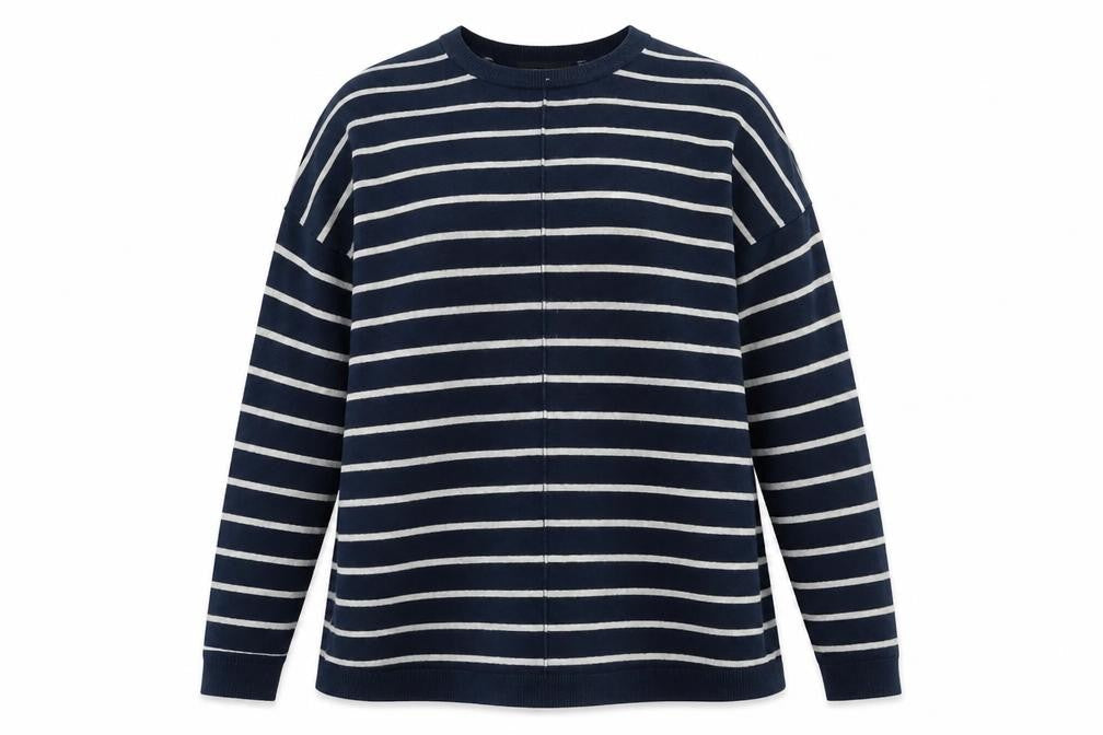 Atmosphere Womens Blue Striped  Pullover Jumper Size 8