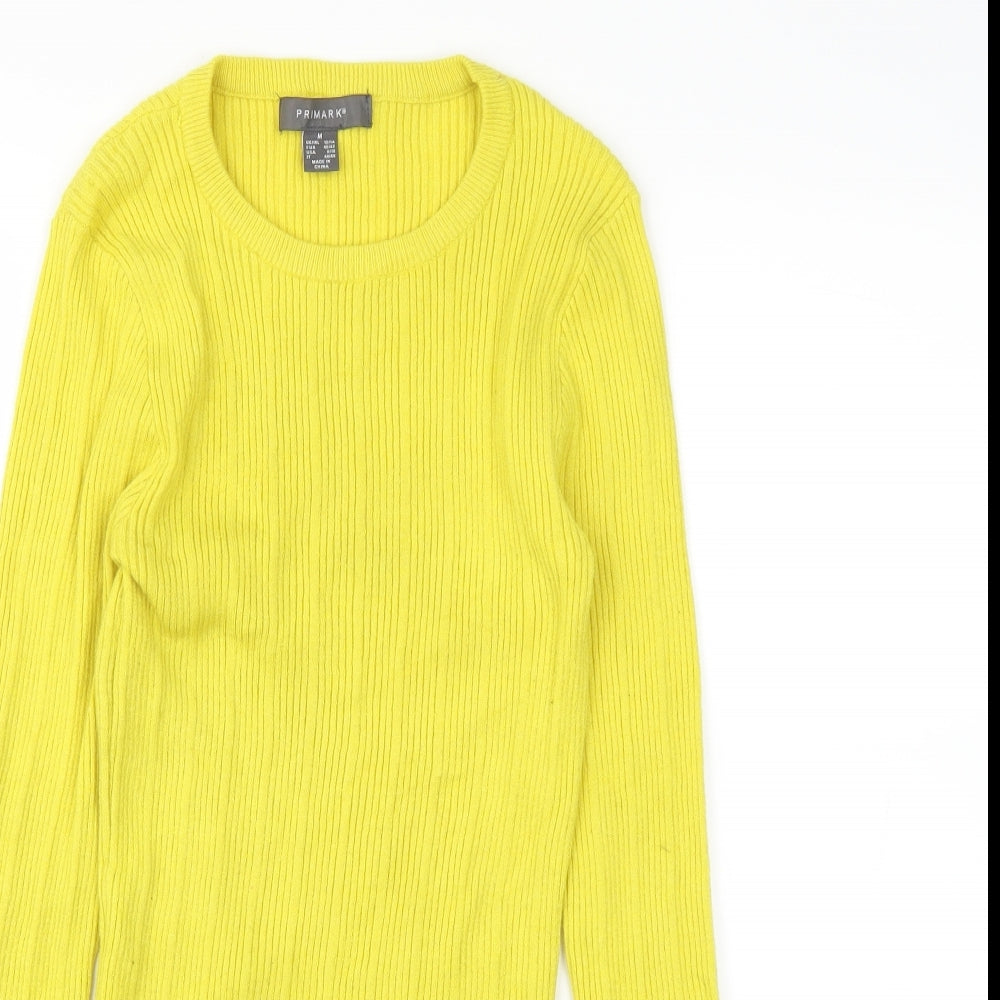 Primark Womens Yellow   Pullover Jumper Size M