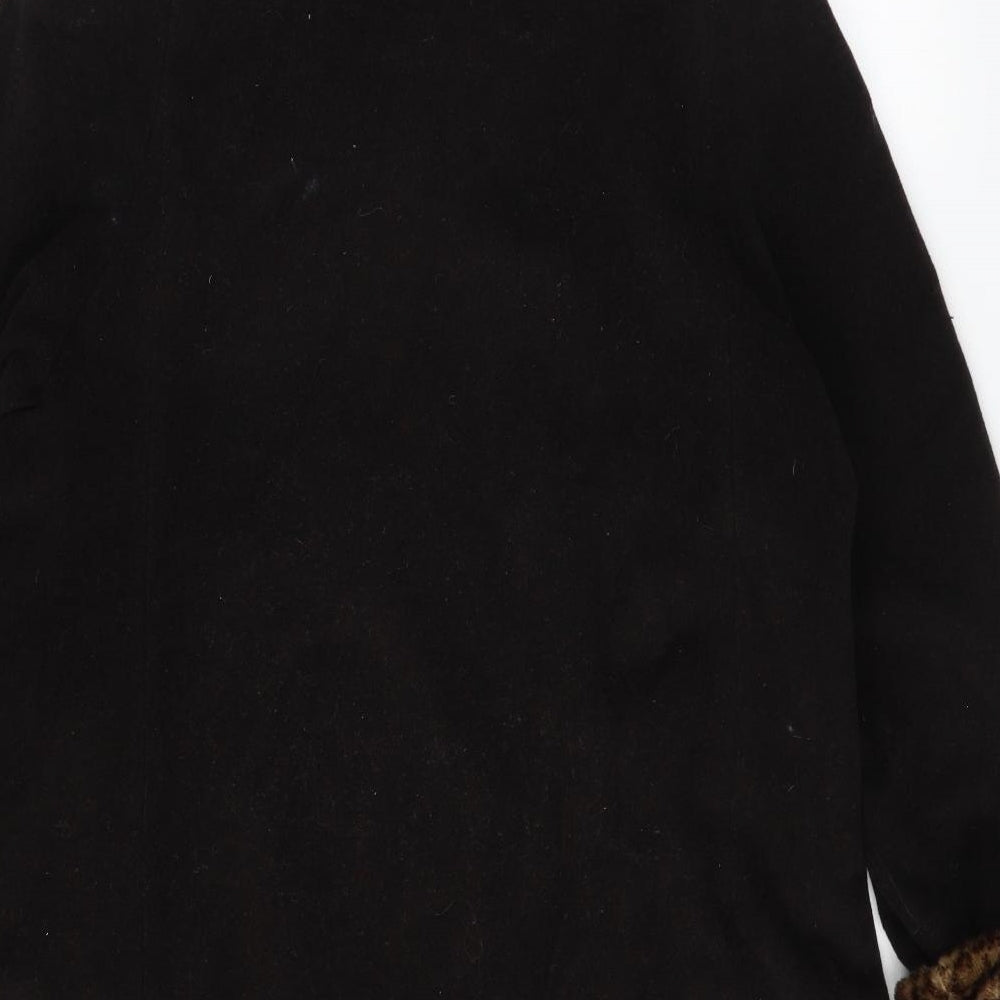 Milo Womens Black   Overcoat Coat Size 10