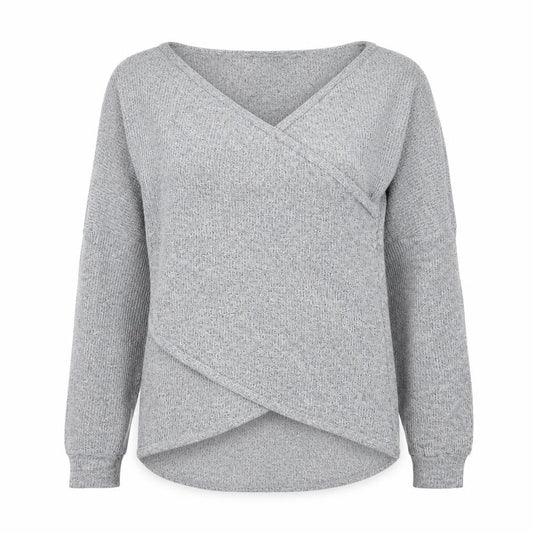 Front view of SHEIN women’s grey jumper, size M