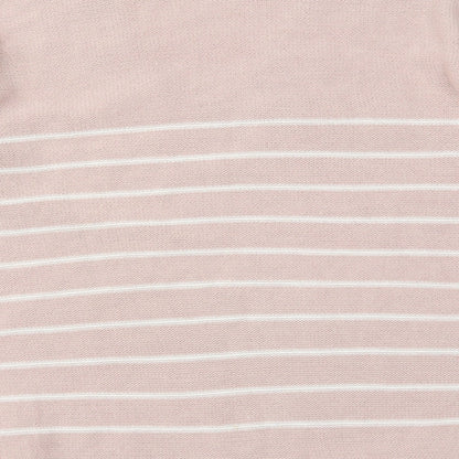 Brand and care label for Capsual women’s pink striped jumper, size UK 12