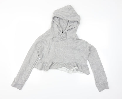 Additional front view of PRETTYLITTLETHING women’s grey jumper, size UK 10