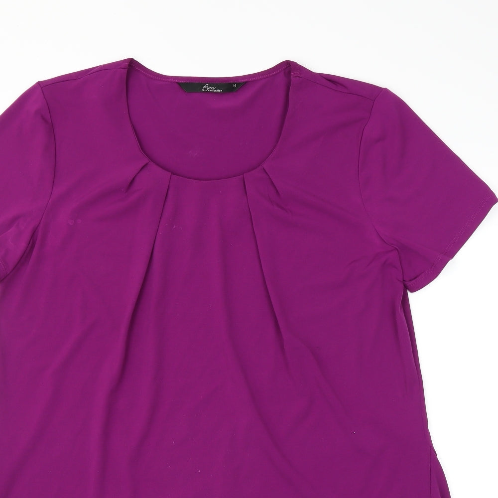 BM Womens Purple   Basic T-Shirt Size 14