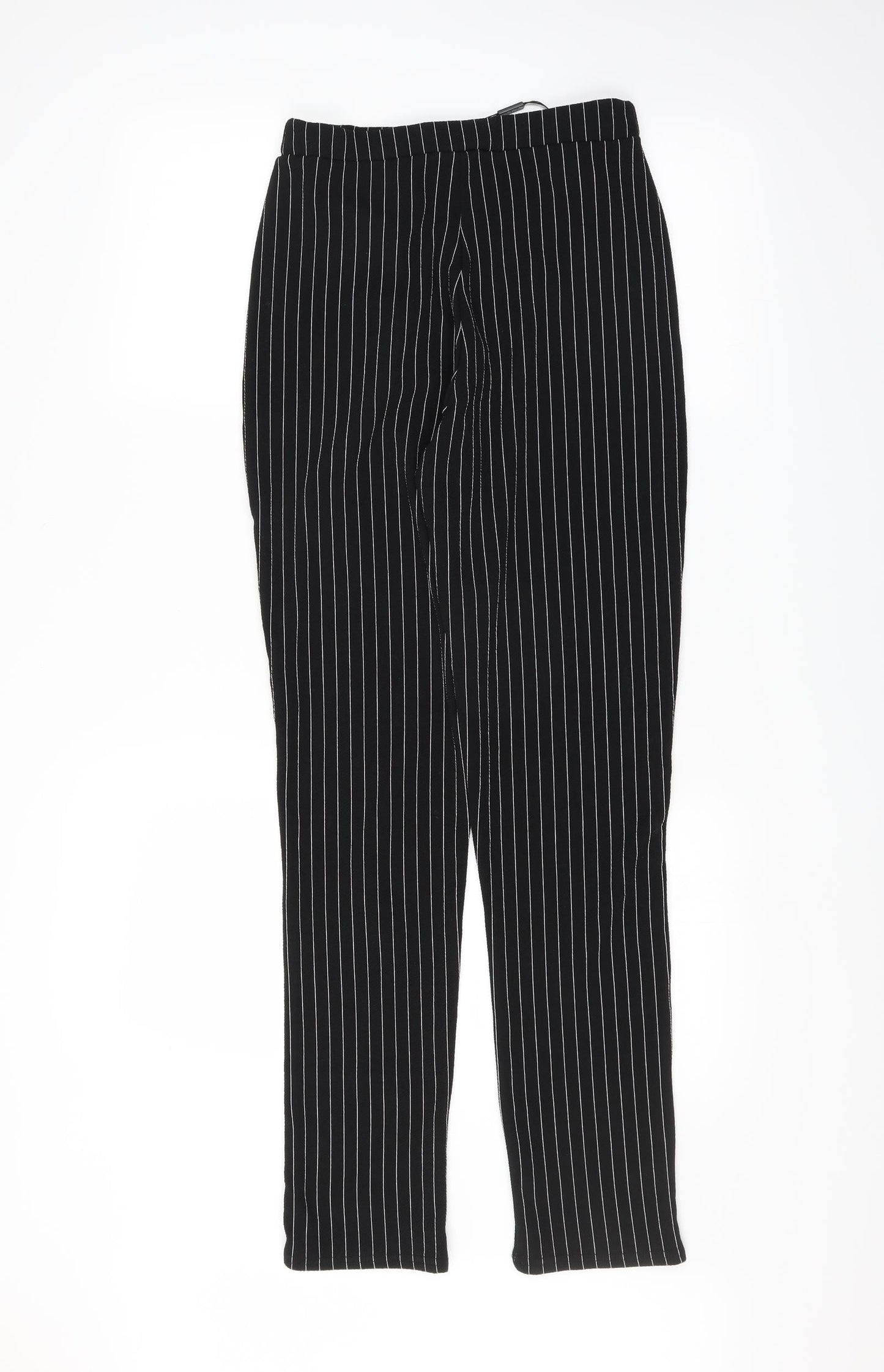 PRETTYLITTLETHING Womens Black   Trousers  Size 10 L28 in