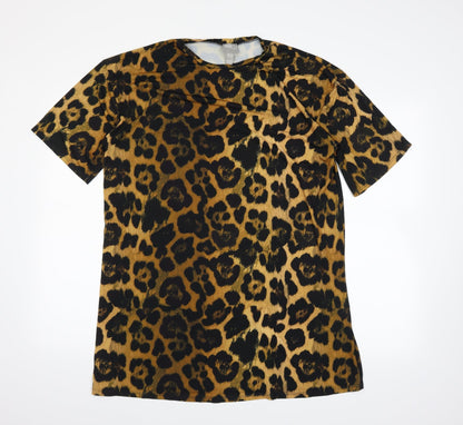 Additional front view of ASOS women’s orange basic t-shirt, size UK 8