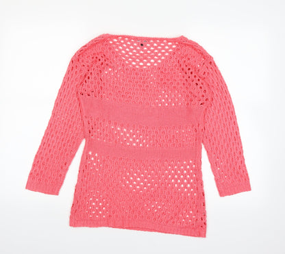 Back view of Marble women’s pink jumper, size XS