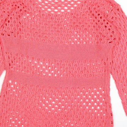 Brand and care label for Marble women’s pink jumper, size XS