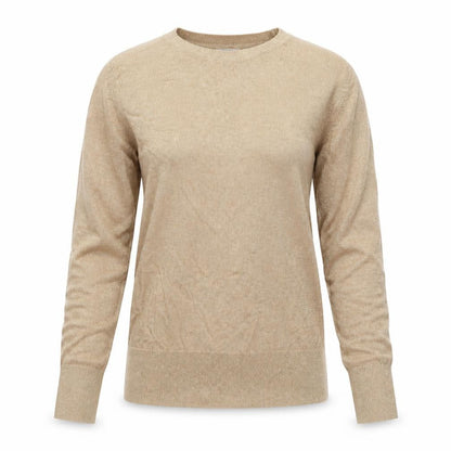 Front view of H&M women’s beige jumper, size M