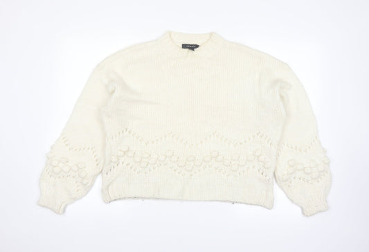 Primark Womens White   Pullover Jumper Size S