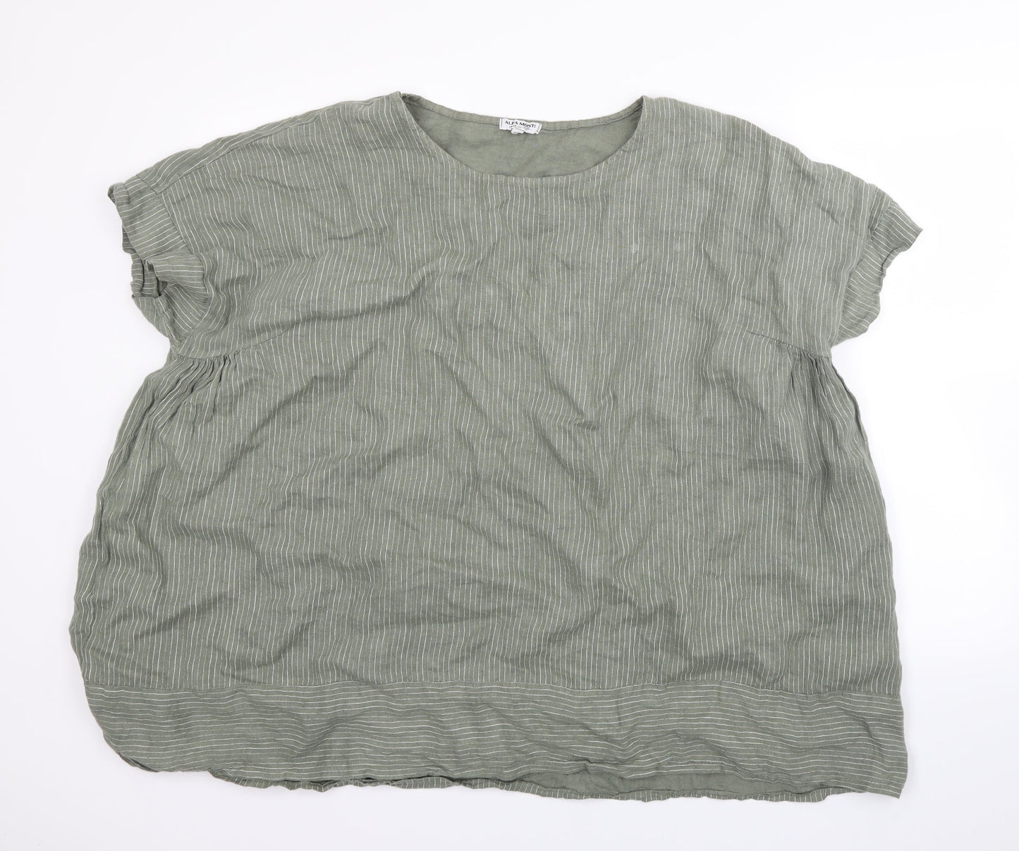 Alba Monti Womens Green   Basic Blouse Size XL