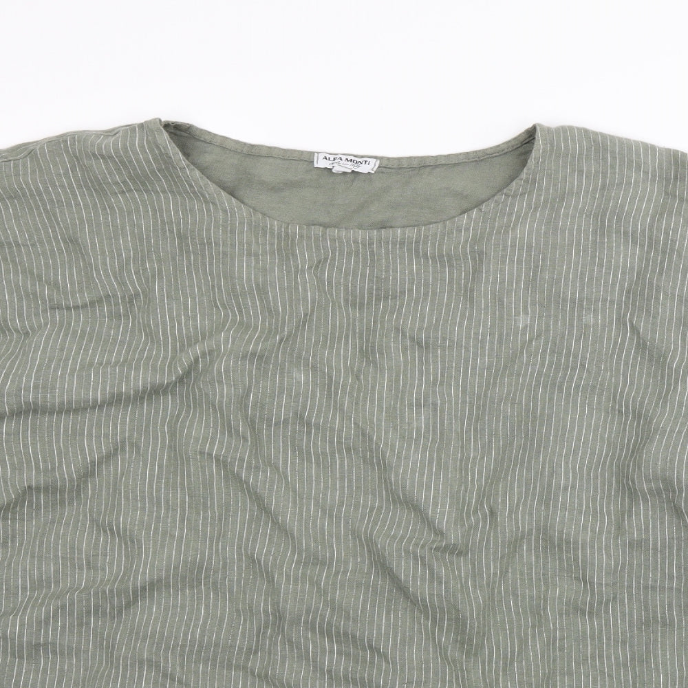 Alba Monti Womens Green   Basic Blouse Size XL