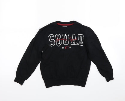 Additional front view of studio girls’ black jumper, size 6-7, years