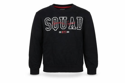 Front view of studio girls’ black jumper, size 6-7, years