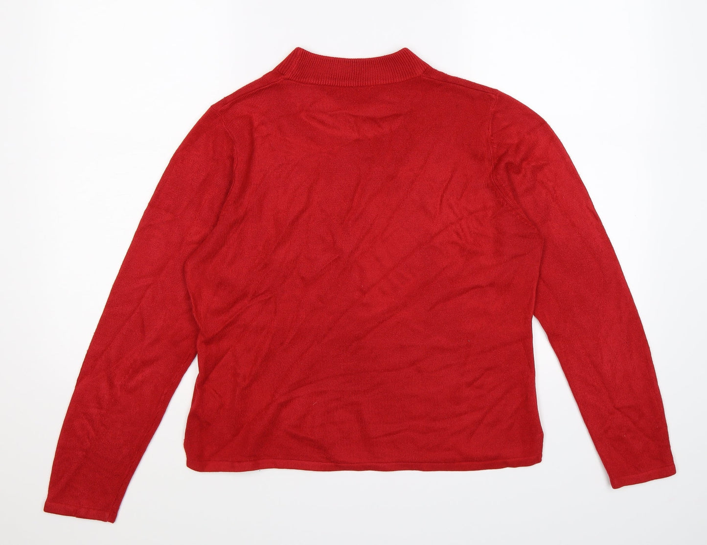 Classics Womens Red  Knit Pullover Jumper Size 14