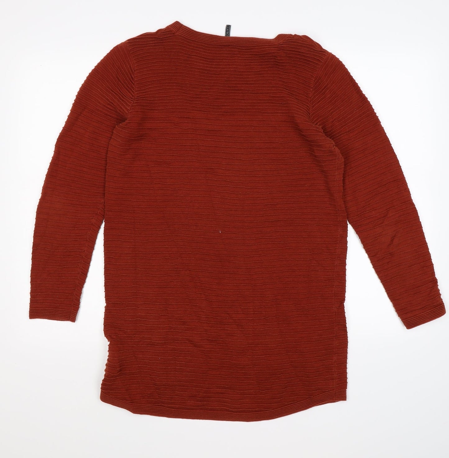 frequent Womens Brown Striped Knit Pullover Jumper Size M