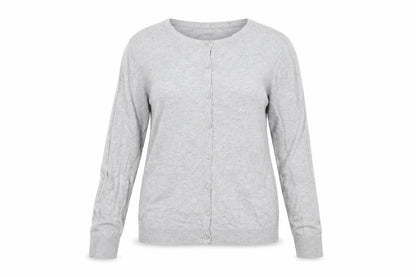 Front view of Primark women’s grey basic blouse, size UK 8