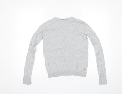 Back view of Primark women’s grey basic blouse, size UK 8