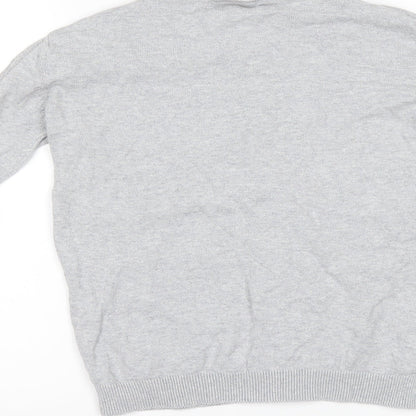 Brand and care label for Primark women’s grey basic blouse, size UK 8