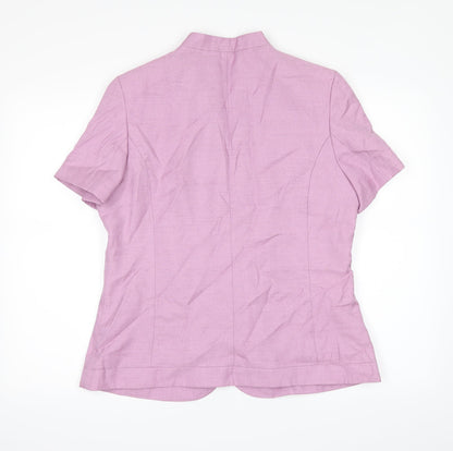 Back view of Anna Rose women’s pink jacket suit jacket, size UK 14