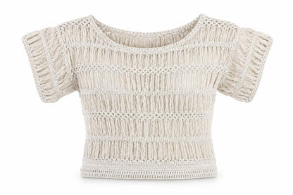 Front view of Miss Selfridge women’s beige basic t-shirt, size UK 6