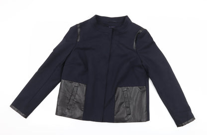 Front view of Marks & Spencer women’s blue jacket, size UK 12