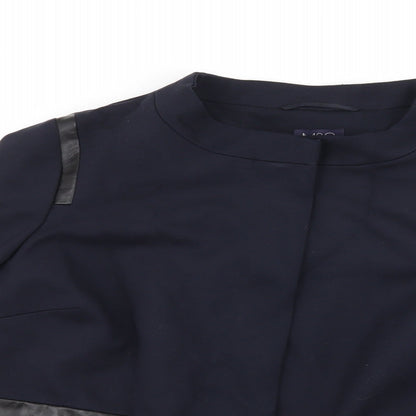 Close-up detail of Marks & Spencer women’s blue jacket, size UK 12