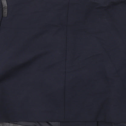 Brand and care label for Marks & Spencer women’s blue jacket, size UK 12