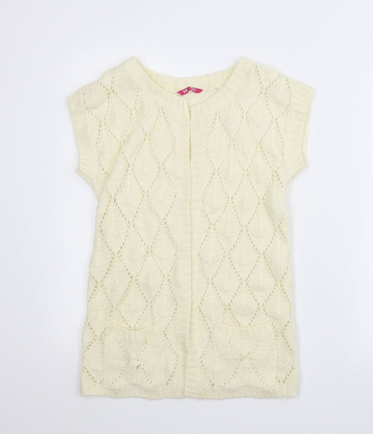 YD Girls Ivory   Cardigan Jumper Size 11-12 Years