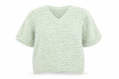 Front view of F&F women’s green jumper, size UK 16