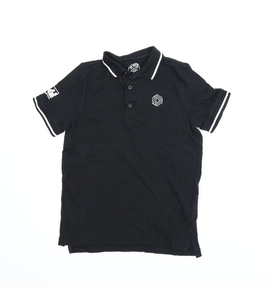 F&F Boys Black   Basic Polo Size 8-9 Years